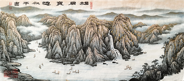 李叔平作品《福居宝地》规格：180cmx97cm.jpg